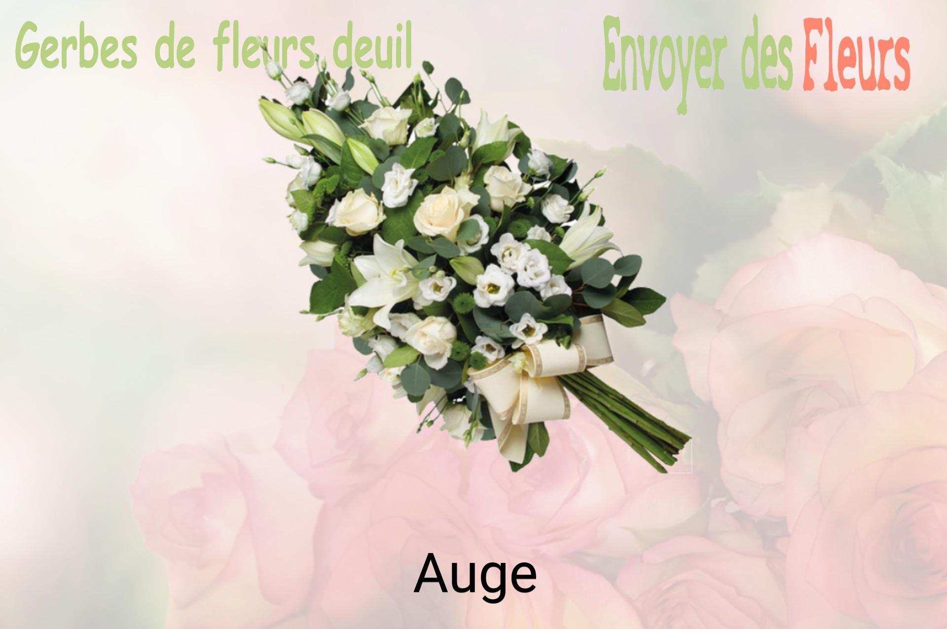 Gerbe de fleurs de deuil livrée à Auge